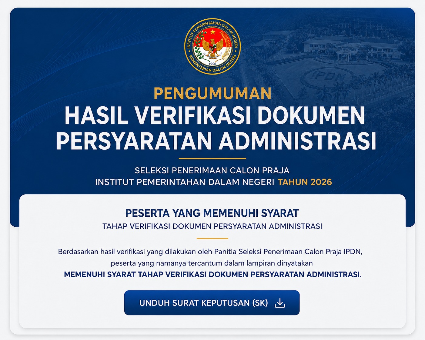 Thumbnail Hasil Verifikasi Dokumen Persyaratan Administrasi