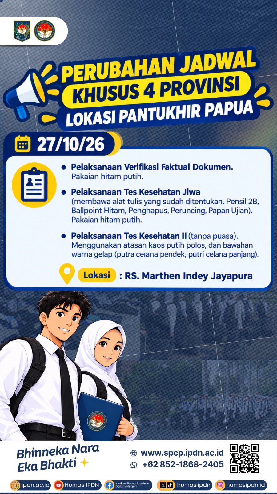 Perubahan Jadwal Khusus 4 Provinsi Lokasi Pantukhir Papua